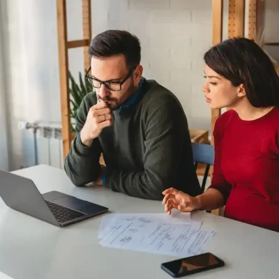 buyer reviewing paperwork