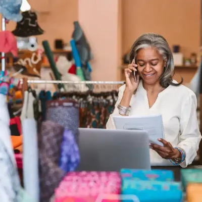 fabric shop owner