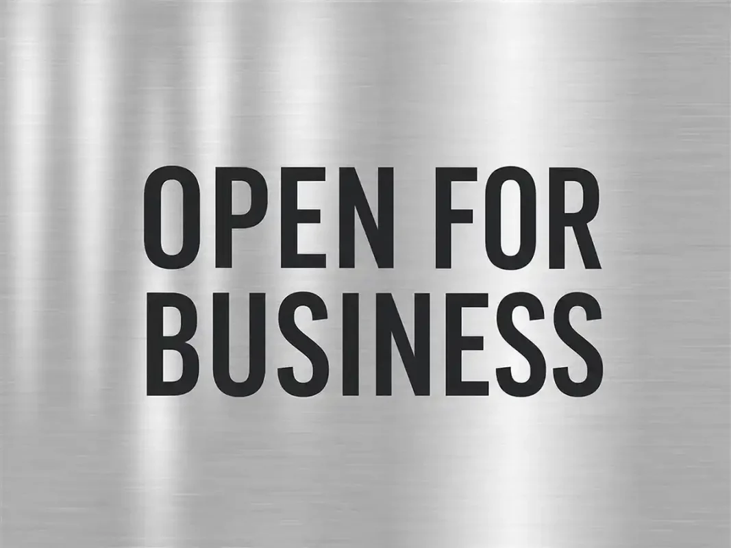 open for business