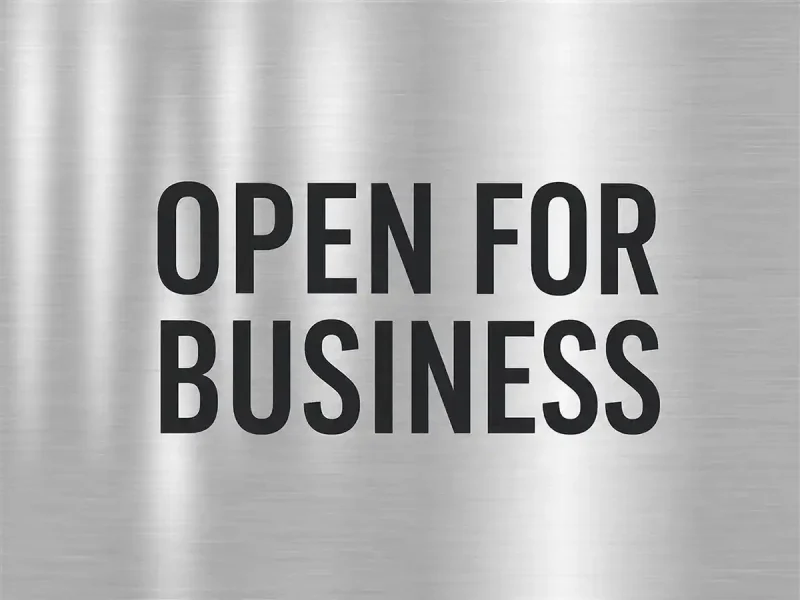 open for business
